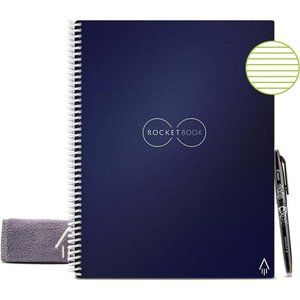 Smart Resuable Notebook, Core Letter Size Spiral Notebook, Midnight Blue, Lined